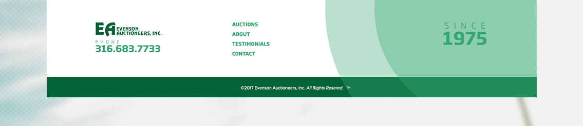 Evenson logo and footer text.